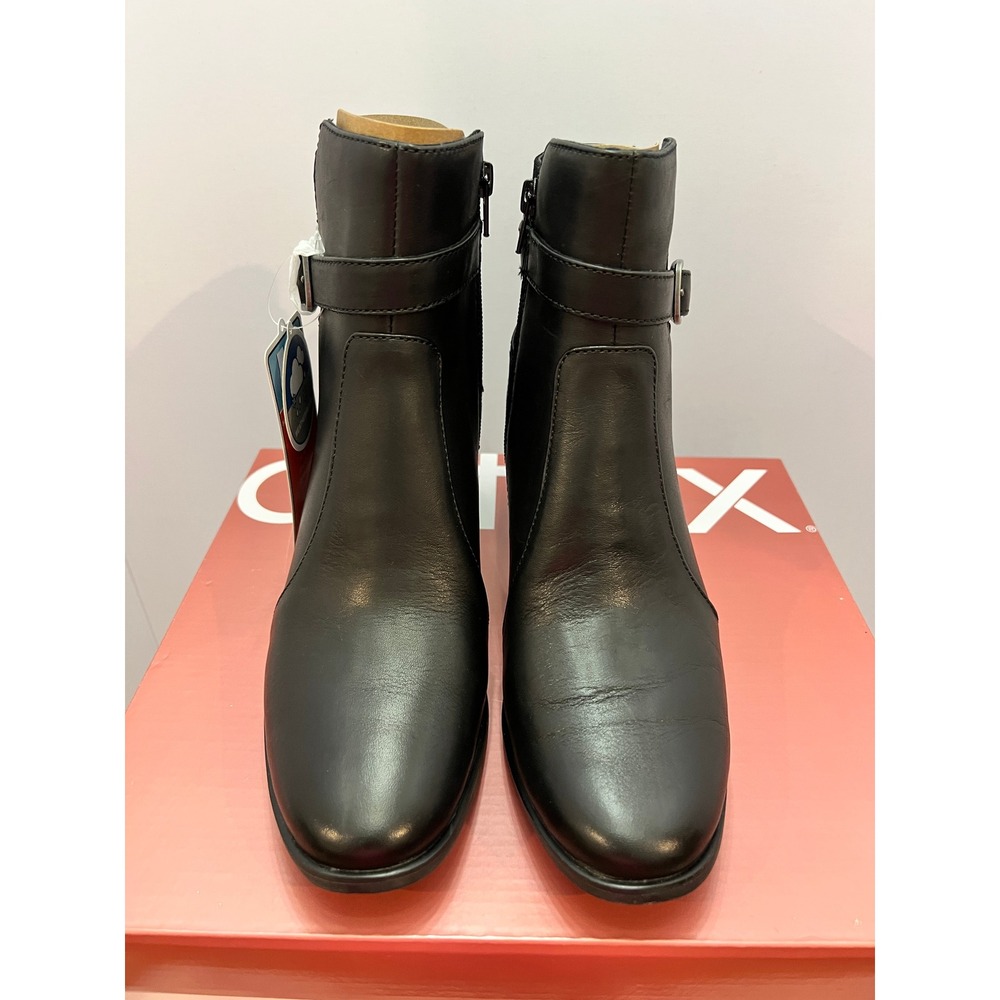 Aetrex Rebecca Black Leather Suede Weatherproof Boots 8.5